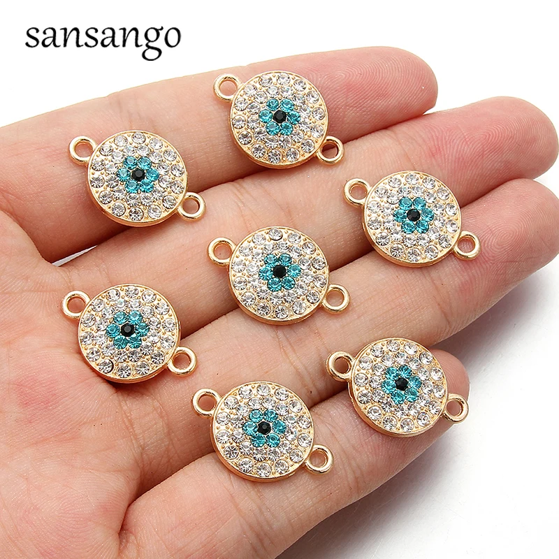 10 шт./лот круглые кристаллы геометрия шармы разъемы для сережек сделай сам