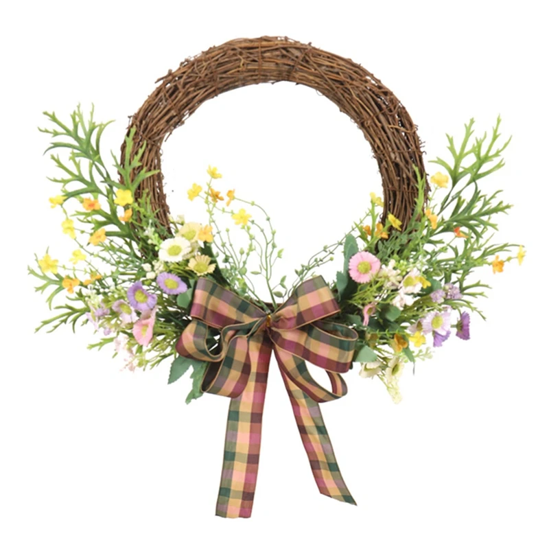 

Artificial Antler Leaf Wreath Spring Summer Wreath for Front Door Wedding Party Wall Window Farmhouse Garden Home Decor