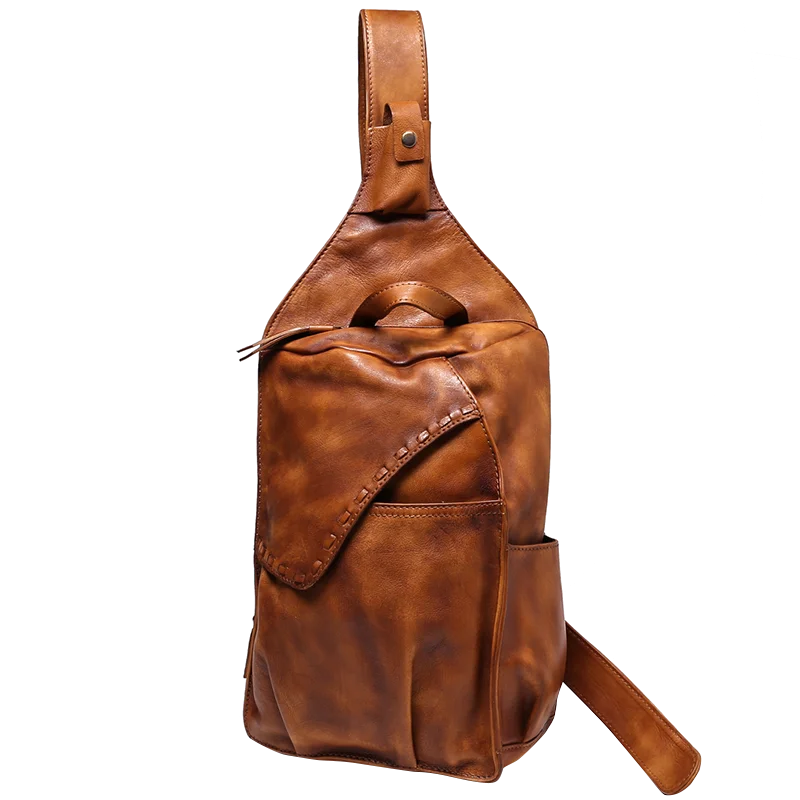 Винтажная сумка из натуральной кожи мужская сумка bolsas слинг нагрудная сумка для мужчин сумка через плечо мессенге сумка на плечо слинг груди пакет сумка