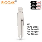 10 шт. NE73 #53 необработанный металлический флип-ключ для Renault Peugeot 206 207 Citroen C2