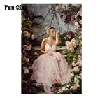 Алмазная 5d-картина сделай сам, 100% полноразмернаякруглая Алмазная вышивка красота и цветы, вышивка крестиком, 3D декор