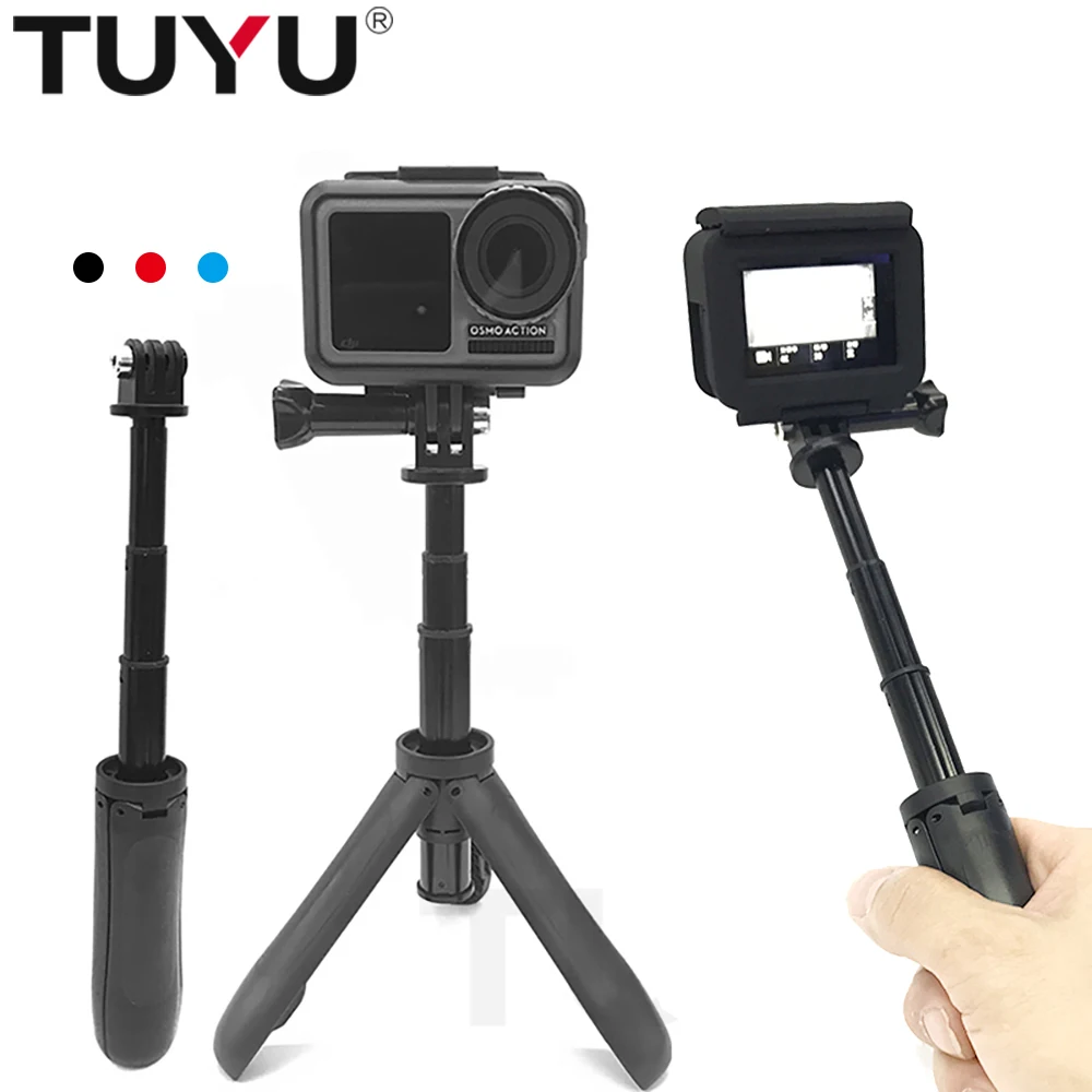 TUYU мини штатив для селфи выдвижной ручной монопод Gopro Hero 6 5 SJCAM Xiaomi YI 4k H9R sony DJI
