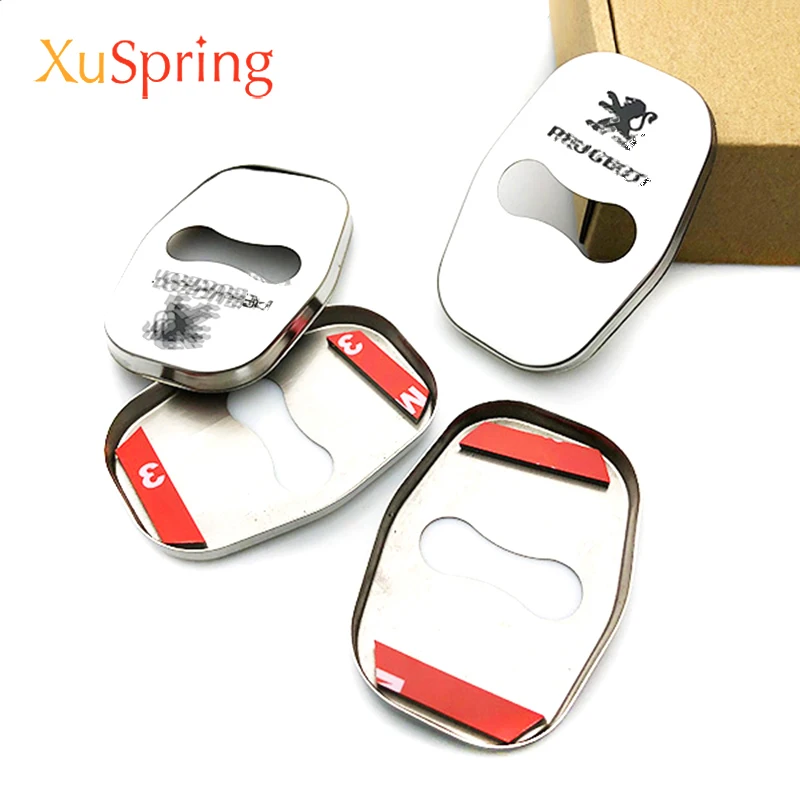 

For Peugeot 207 208 301 308 508 2008 3008 4008 5008 Door Lock Covers Caps Protective Case Accessories Stainless Steel Styling