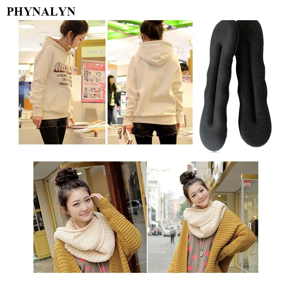 Инструменты для укладки волос поролоновая губка конского хвоста булочка