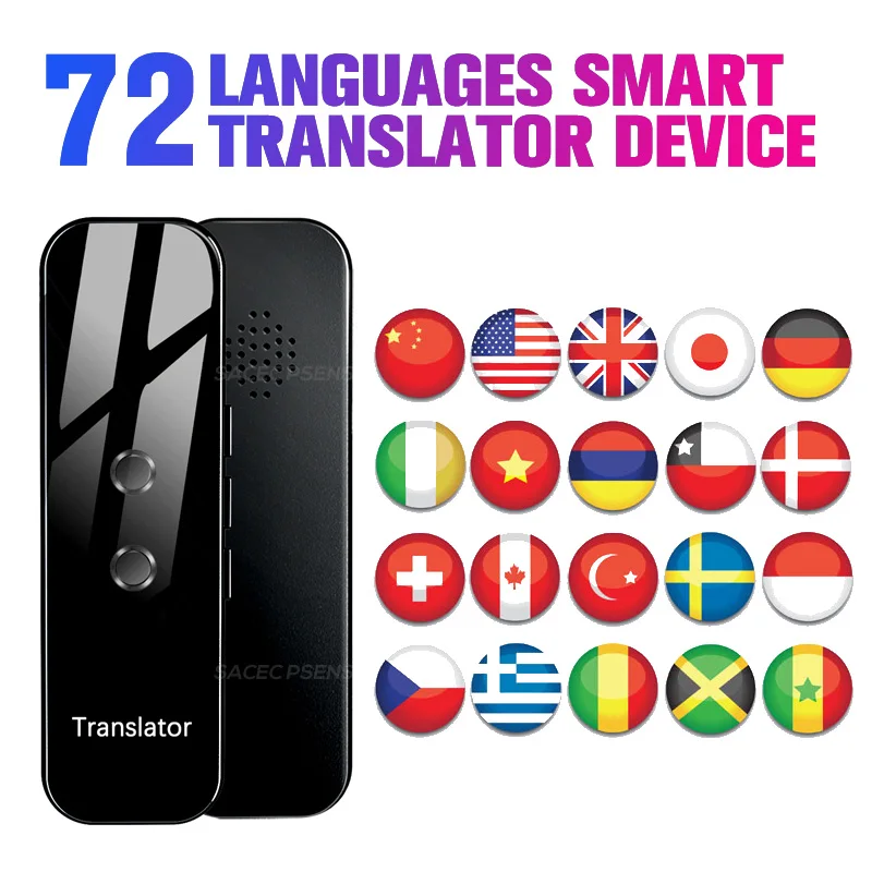 

Умный переводчик, портативный двухсторонний голосовой переводчик на 72 языка, для обучения, путешествий, бизнеса