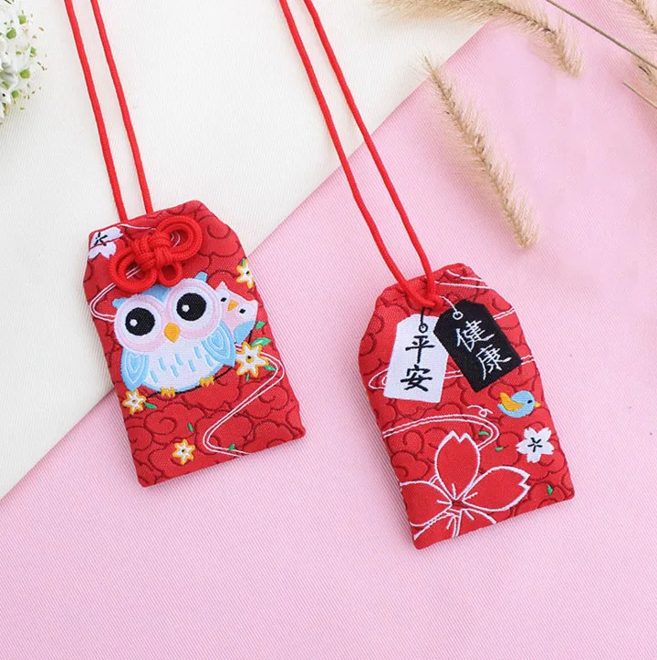 3 1 шт. кавайная японская традиционная Omamori Ночная Сова кошка несчастье Лаки Omamori брелок для ключей брелок вечерние сувениры - Цвет: 3