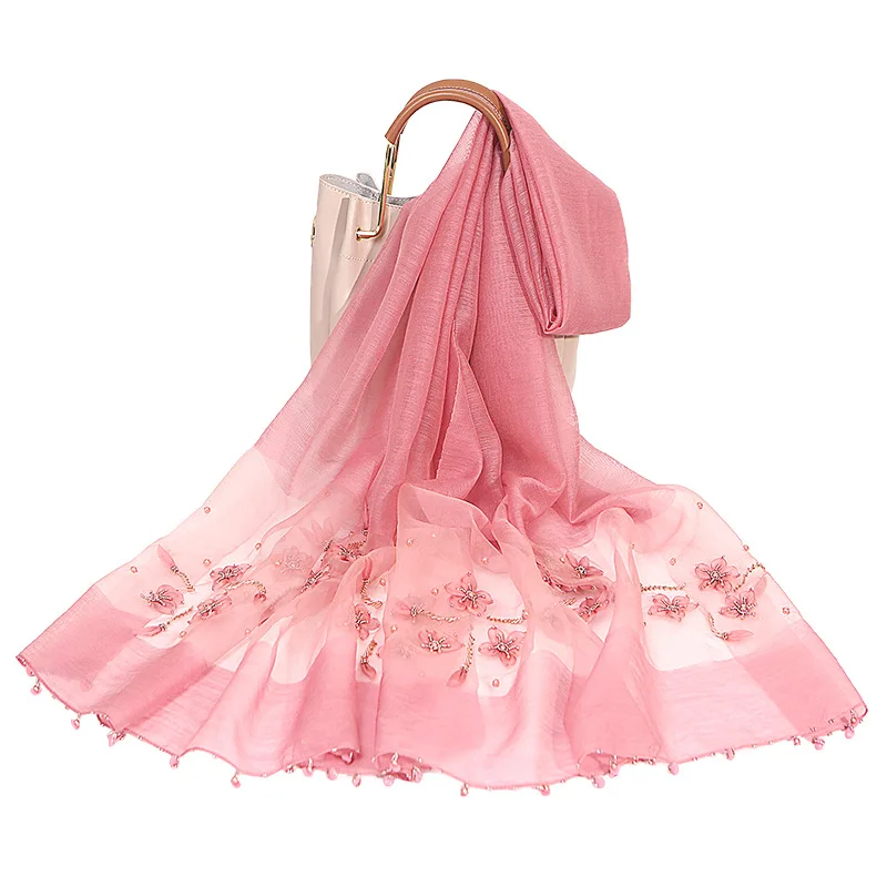 Новый осенне-зимний Шелковый шерстяной шарф женский теплый Прямая поставка с