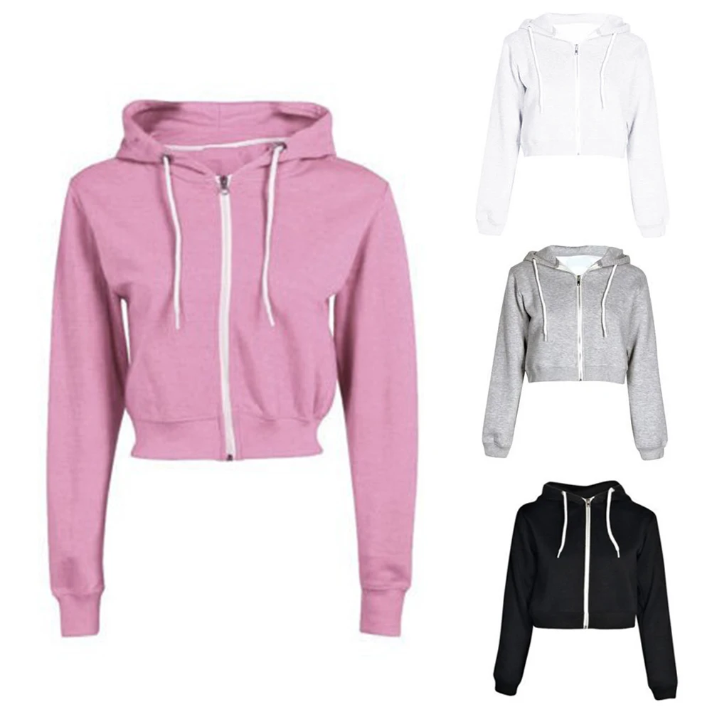 2019 Осень Зима повседневные женские длинные толстовки Толстовка пальто на молнии