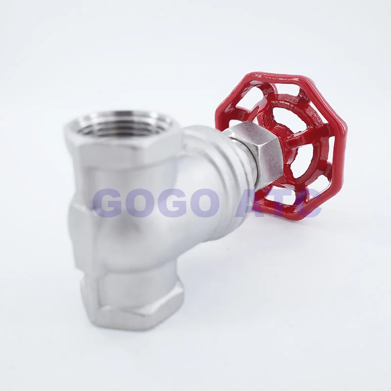 Запорный клапан с резьбой из нержавеющей стали DN15 1/2 "DN20 3/4" BSP Женский высокая