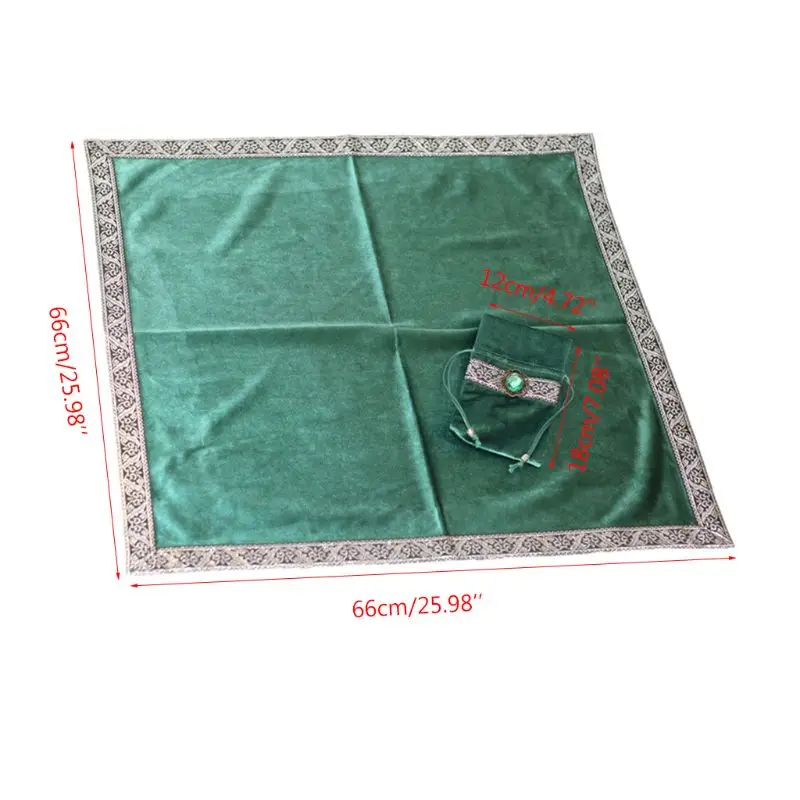 

Free shipping Altar Tarot Cloth Velvet Tarot Cards Tablecloth with Bag Oracle Divination Playing Card Pad Board Game Accessories