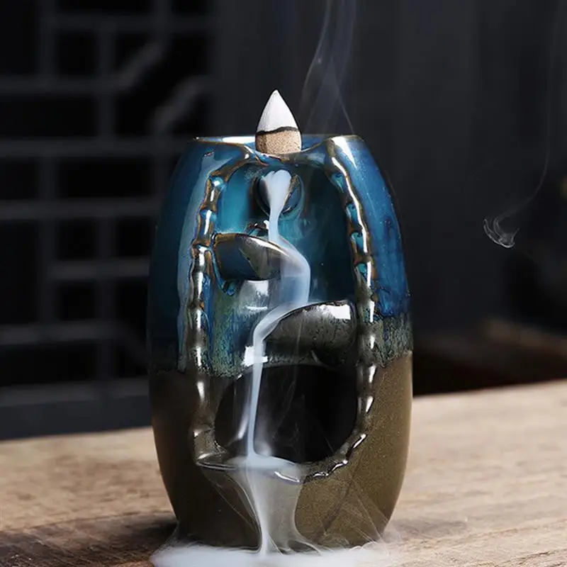 1 шт. ароматическая горелка из Celadon Glaze Backflow винтажная фарфоровая керамическая