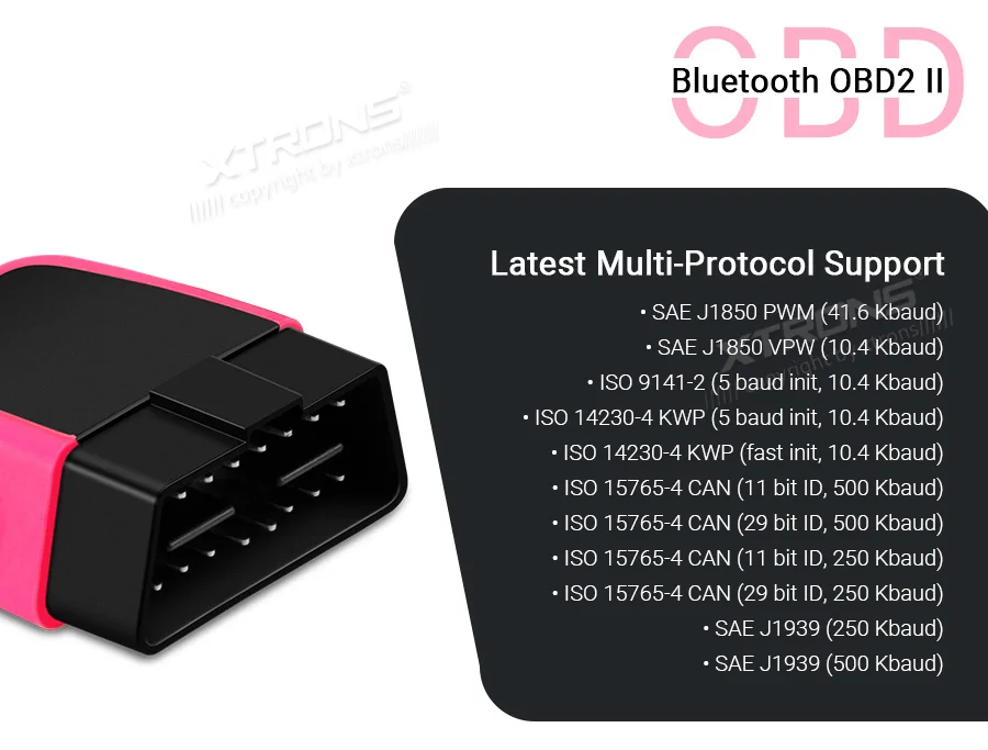 XTRONS OBD03 Bluetooth OBD2 II автомобильный диагностический сканер OBD инструмент Поддержка