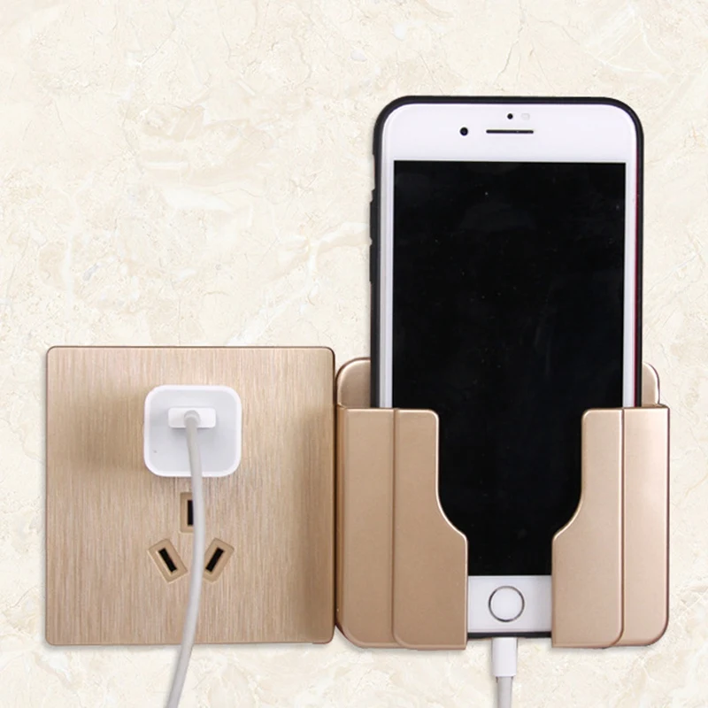 

New Universal Wall Mounted Charging Holder Multi Mounted Mobile Phone Organizer Storage Box Hanging Bracket Wall Holder Stand