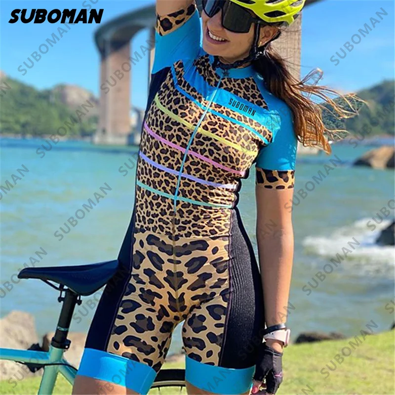 

Suboman summer professional women triathlon cycling jerseys tight jumpsuits overalls fashion short sleeve cycling suits by bike
