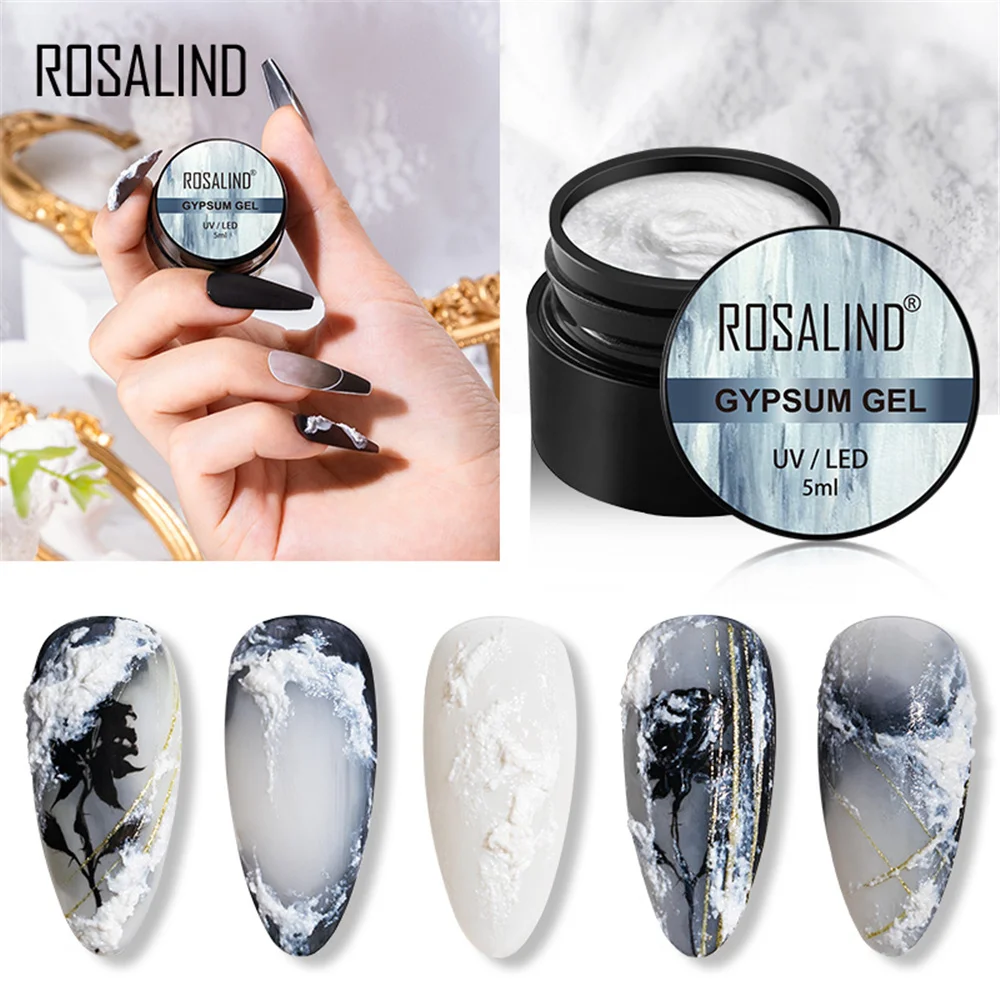 

5ml Gypsum Gel Polish White Plaster Gel Create Unique Styles Easily All For Manicure DIY Nail Art Design 3D Gel Nail Art Polish