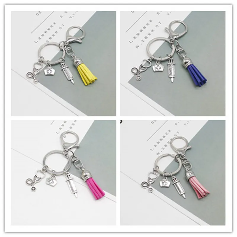 Новинка 2019 медицинская цветная цепочка для медсестры шапка ключей шприц