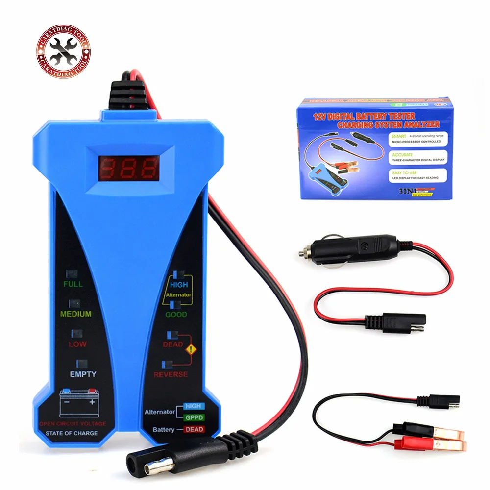 Новинка 2019 Умный Цифровой Тестер Аккумуляторов светодиодный дисплей вольтметр 12