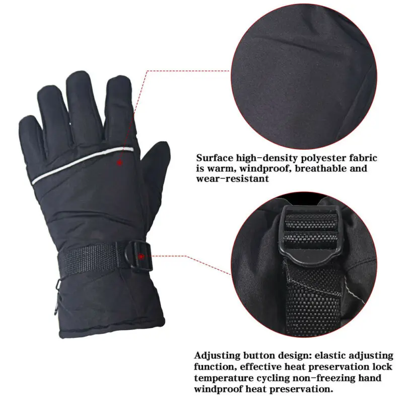 

Waterproof Fleece Ski Gloves Winter Warm Snowboard Thermal Motorcycle Snow Men