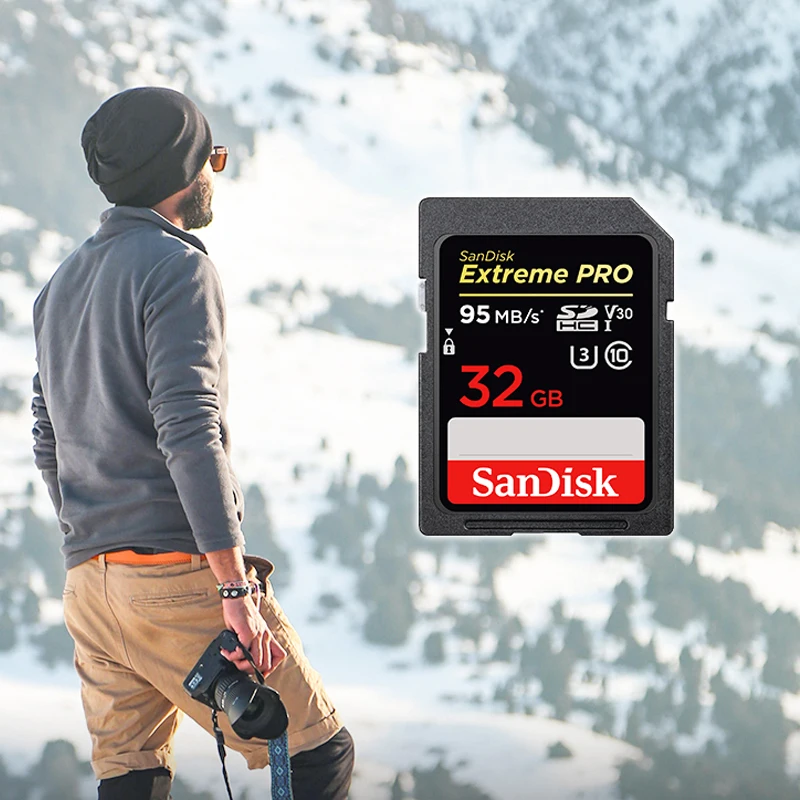 SanDisk Оригинал SDXXG Extreme PRO для камеры 95 МБ/с./с Карта памяти класс 10 633X 4K карта 32 Гб |