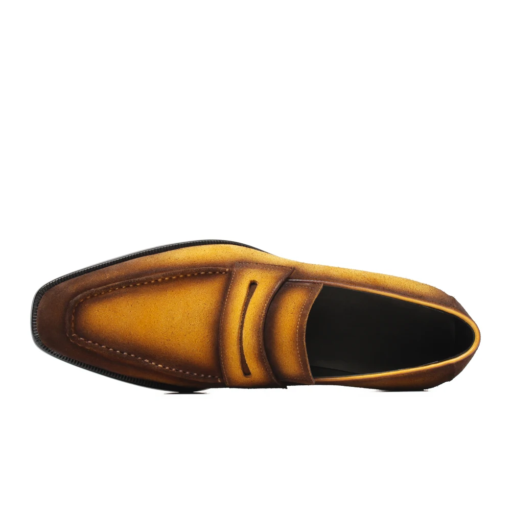 Vikeduo ручной работы желтая обувь дизайнерская роскошная мужская Пенни Лоферы