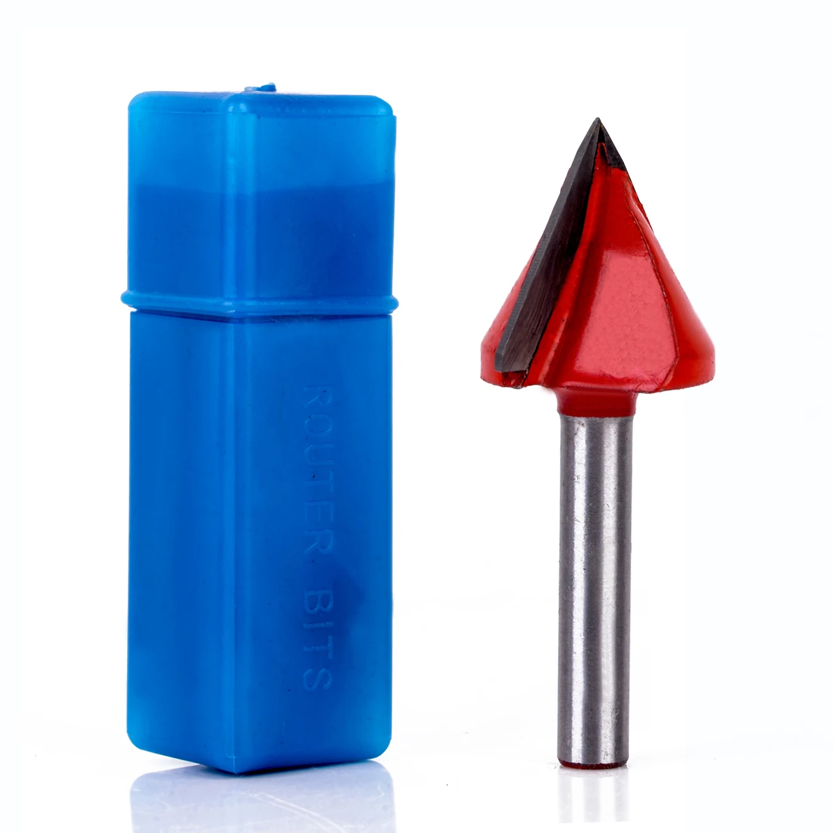 

1pc Tungsten Steel Router Bit 60 Degree CNC Engraving V Groove Bit 6x22mm Shank Milling Cutter For Woodworking