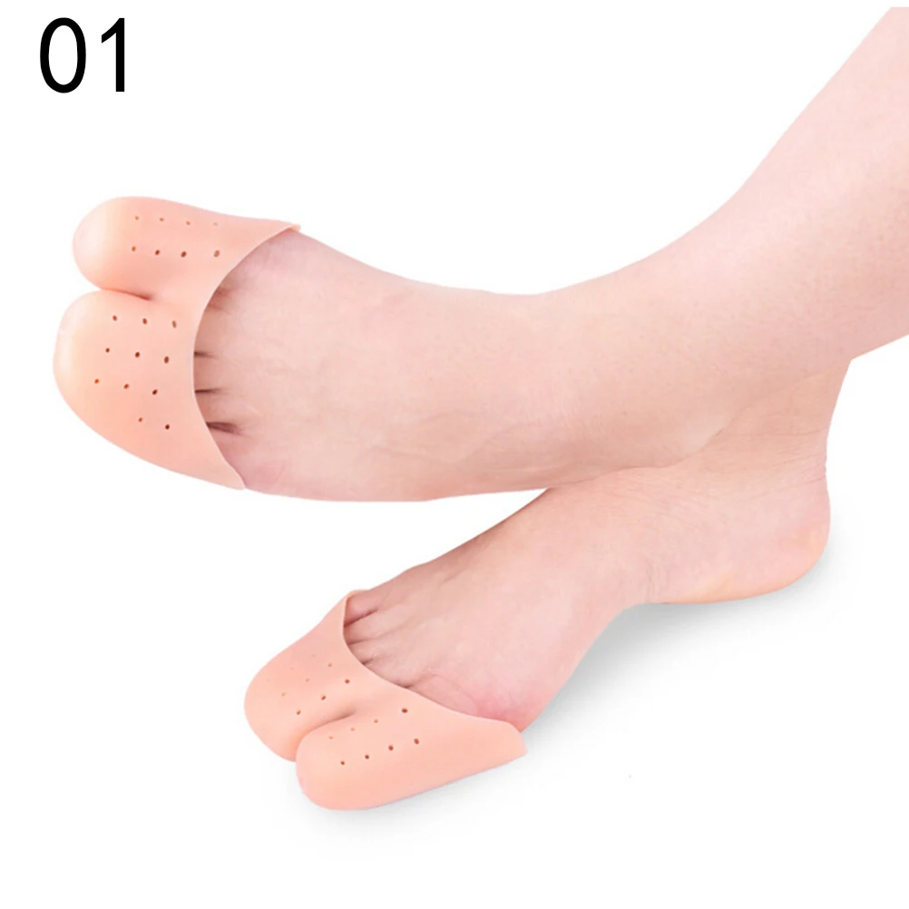 

1Pair Silicone Toe Sleeve Foot Protection Ballet Shoe High Heels Toe Pads Gel Protective Care Tool Orthopedic Massager