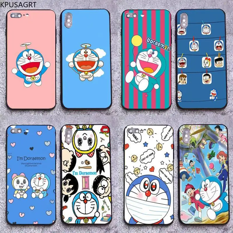 Мягкий чехол Doraemon для телефона iphone 12 pro max 11 XS MAX 8 7 6 6S Plus X 5S SE 2020 XR | Мобильные