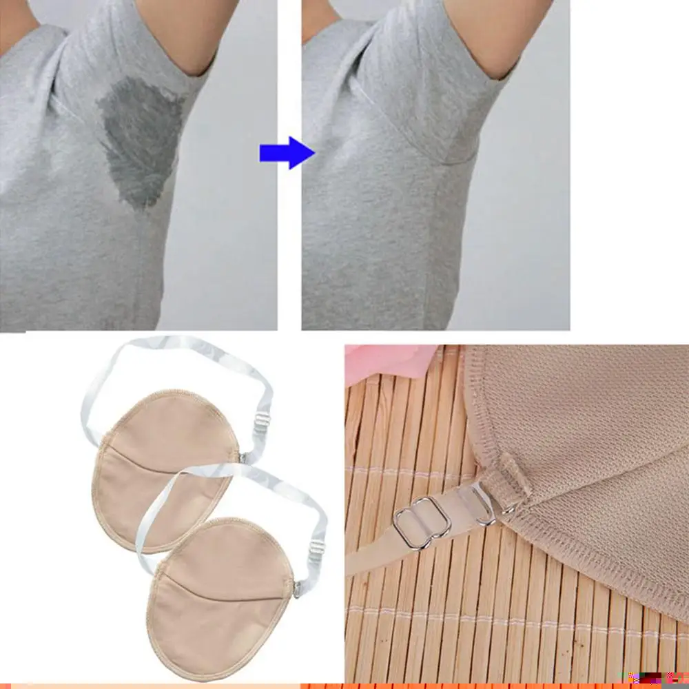 

Underarm Sweat Pads Washable Armpit Sweat Absorbing Pad Absorbent Deodorant Perspiration Dress Guards Shoulder Shield Pads Y2O0
