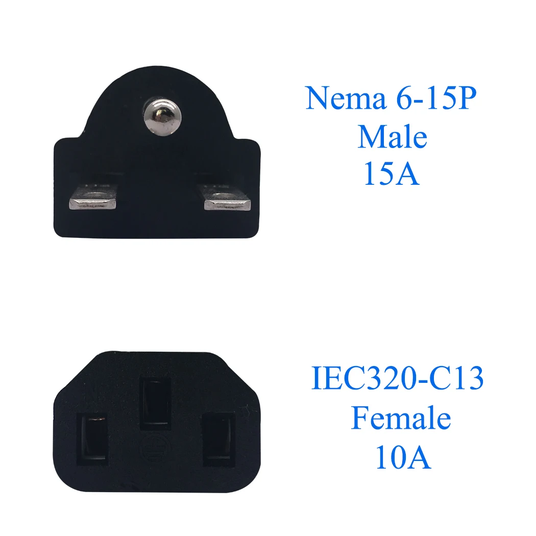 Адаптер питания US на IEC 320 C13 мама NEMA 6-15P c13 Промышленный разъем электропитания