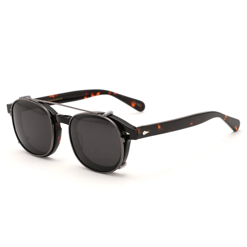 Johnny Depp Polarized Clip On Sunglasses For Men And Women Acetate Retro Top Quality Frame 003