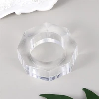 acrylic octagon napkin rings transparent decorative napkin buckle for wedding banquet party dinner table decoration