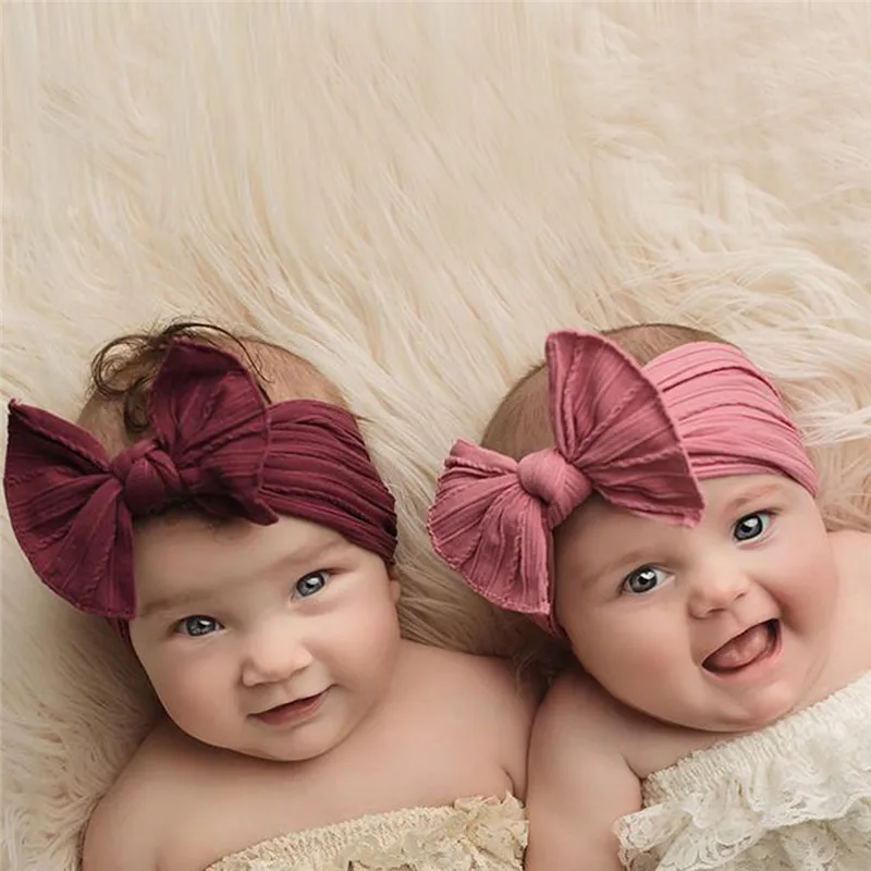 

baby headband Newborn Toddler Kid Baby Girls Bow Turban Headband Headwear Accessories opaska dla dziewczynki #4S12
