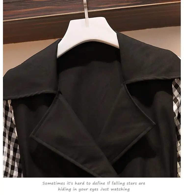 4XL 5XL Женская клетчатая Верхняя одежда и пальто, куртки, осенняя длинная куртка-ветровка, большие размеры, зимние куртки с длинными рукавами, топы