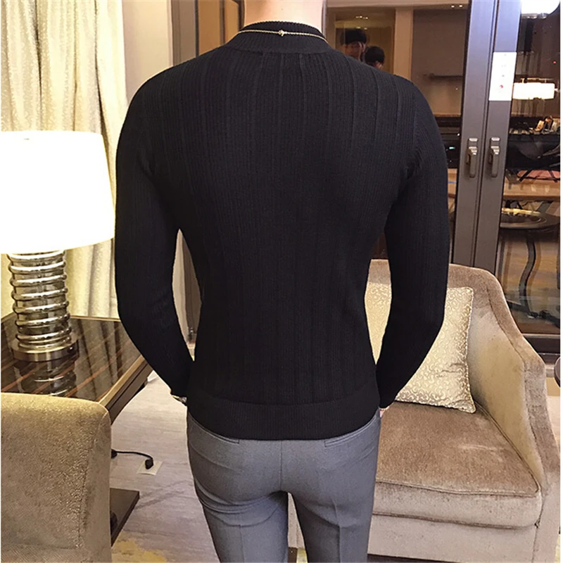 

2021 Autumn And Winter Men's High Quality Fashion Slim Turtleneck Bottoming Solid Color Casual Comfortable Sweater