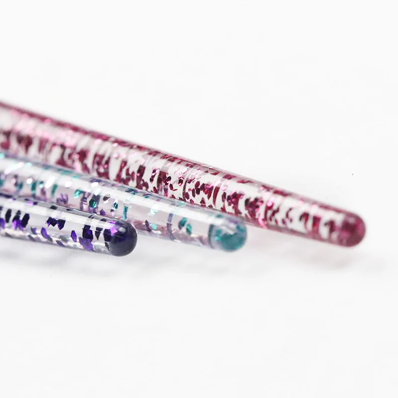 3Pcs/Set Nail Art French Lines Liner Painting Brush Acrylic Handle Flower Pattern Design Stripes Drawing Pen Manicure Tool