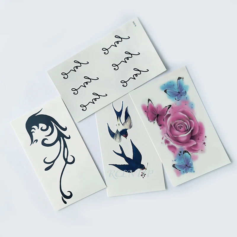 

Waterproof Temporary Tattoo Sticker fetahter ink butterfly whale balloon animal tatto flash tatoo fake tattoos for women men kid