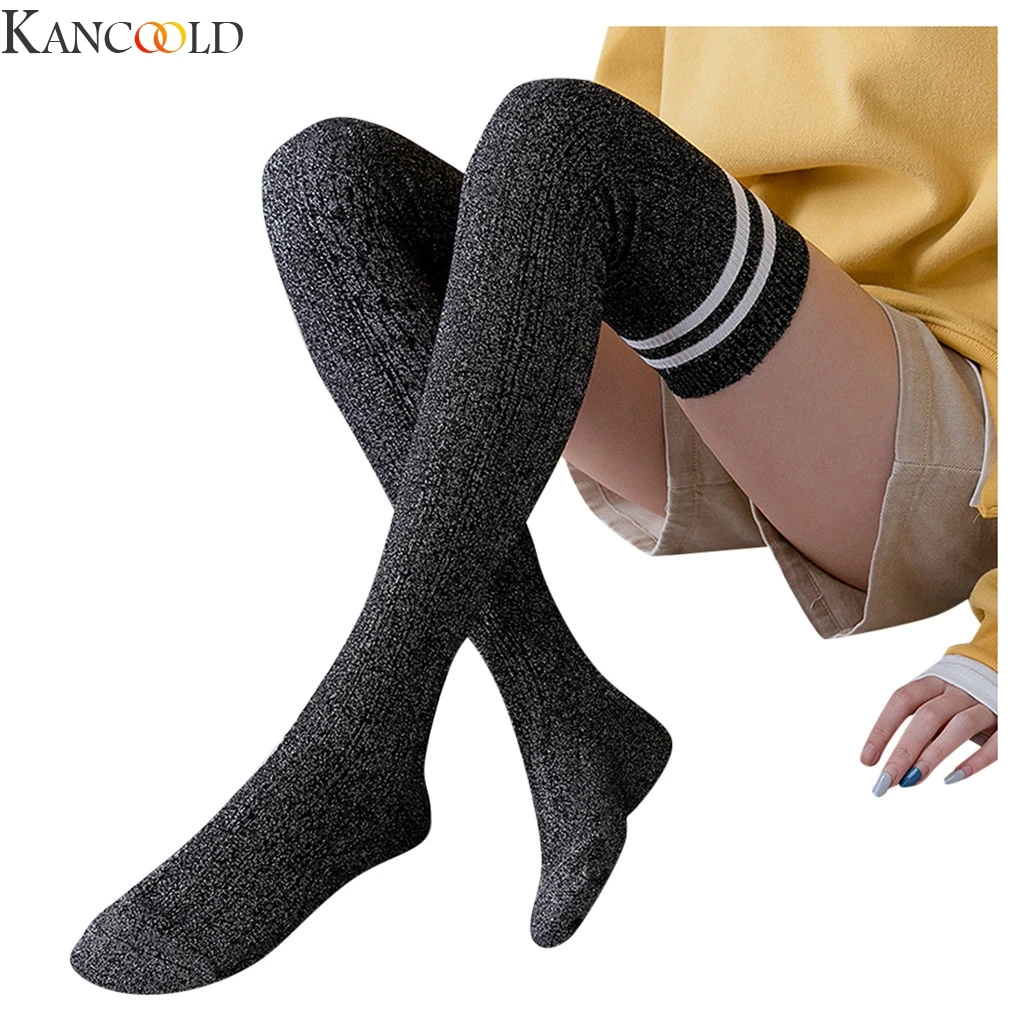 KANCOOLD Knee Socks Women Cotton Thigh High Over The Stockings For Ladies Girls Warm Long Stocking Sexy Medias New Fashion | Женская