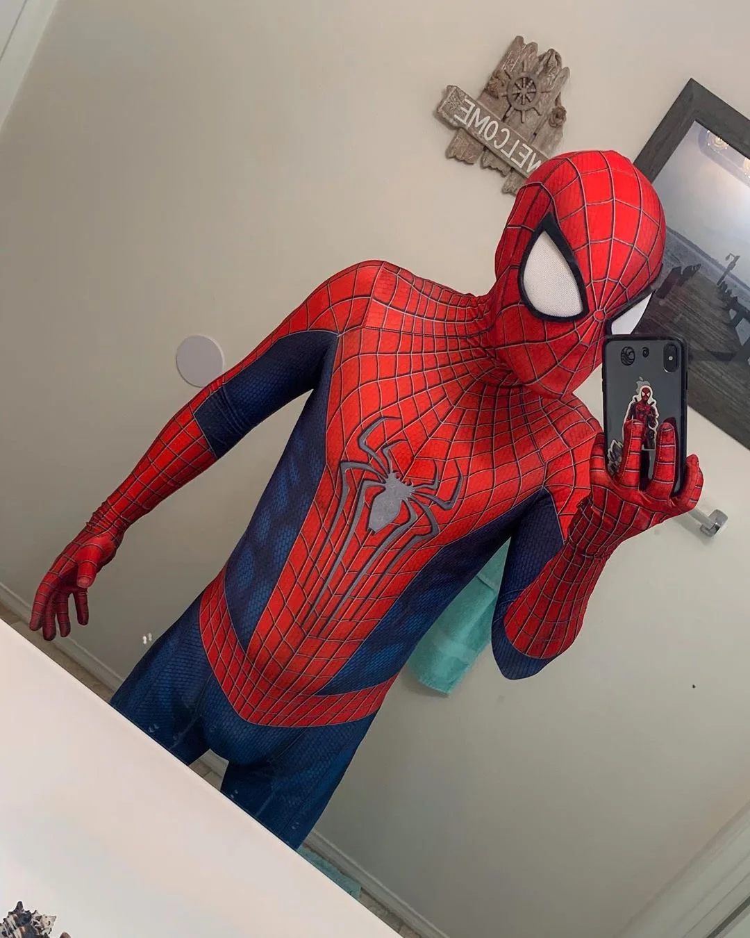 Костюм для Хэллоуина TASM2 Zentai костюм косплея полный из лайкры | Тематическая