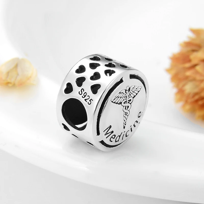 Новинка Стерлинговое Серебро 925 пробы изысканная медицина знак карьеры модные