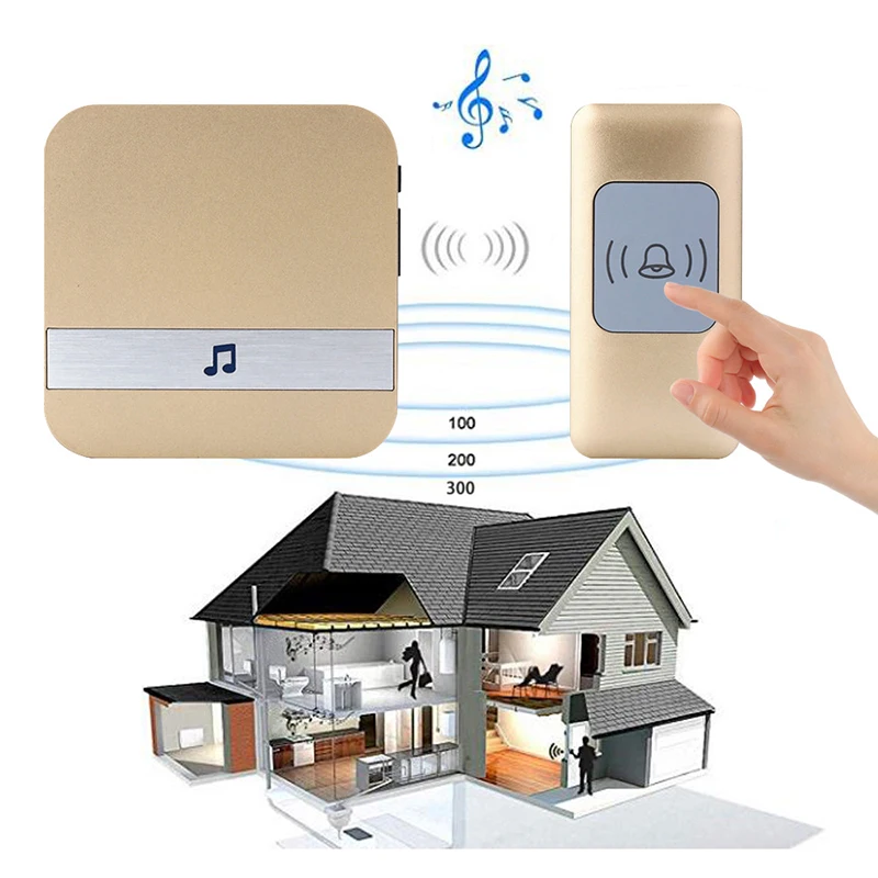 

Wifi Wireless Smart Doorbell Remote Control Waterproof Doorbell Suitable For Various Plugs DU55