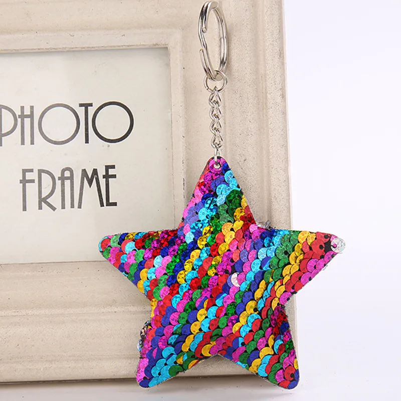 Брелок звезда с блестками подарок на день рождения свадебные сувениры подарки