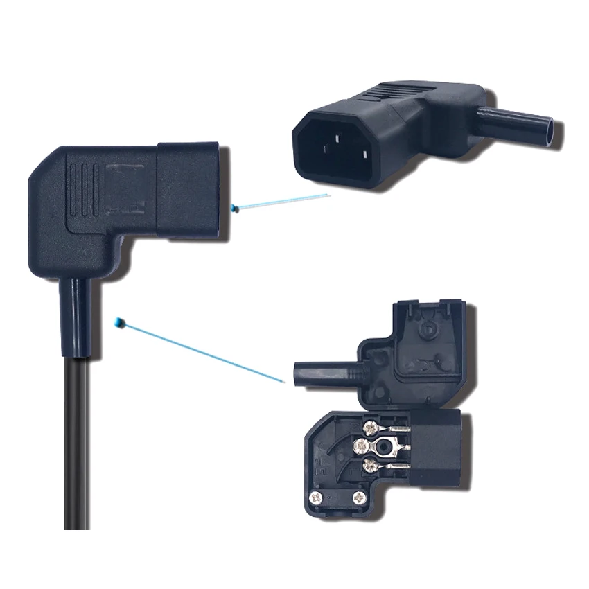 Проводная розетка 250 В 10a IEC320 C13 C14 PDU монтажный соединитель под углом 90