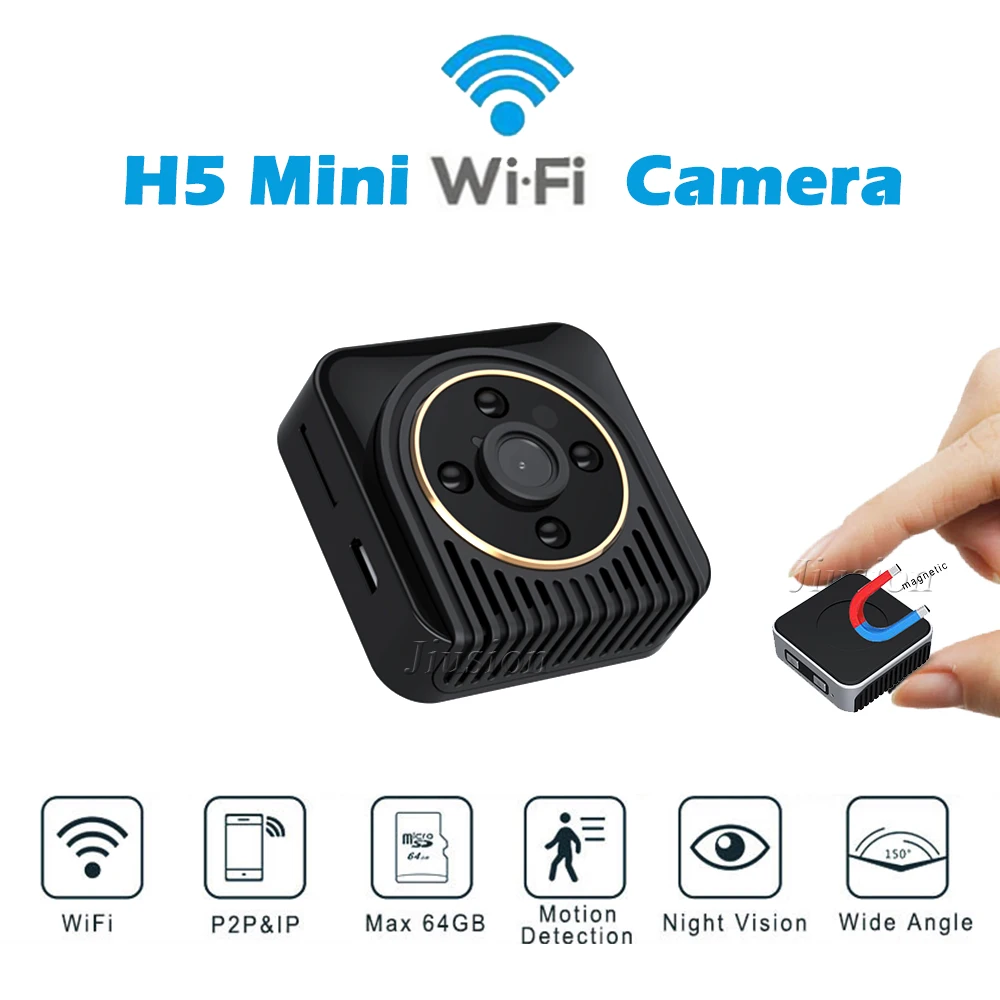 H5 Мини Wifi камера Магнитная нательная IR ночного видения широкоугольный датчик