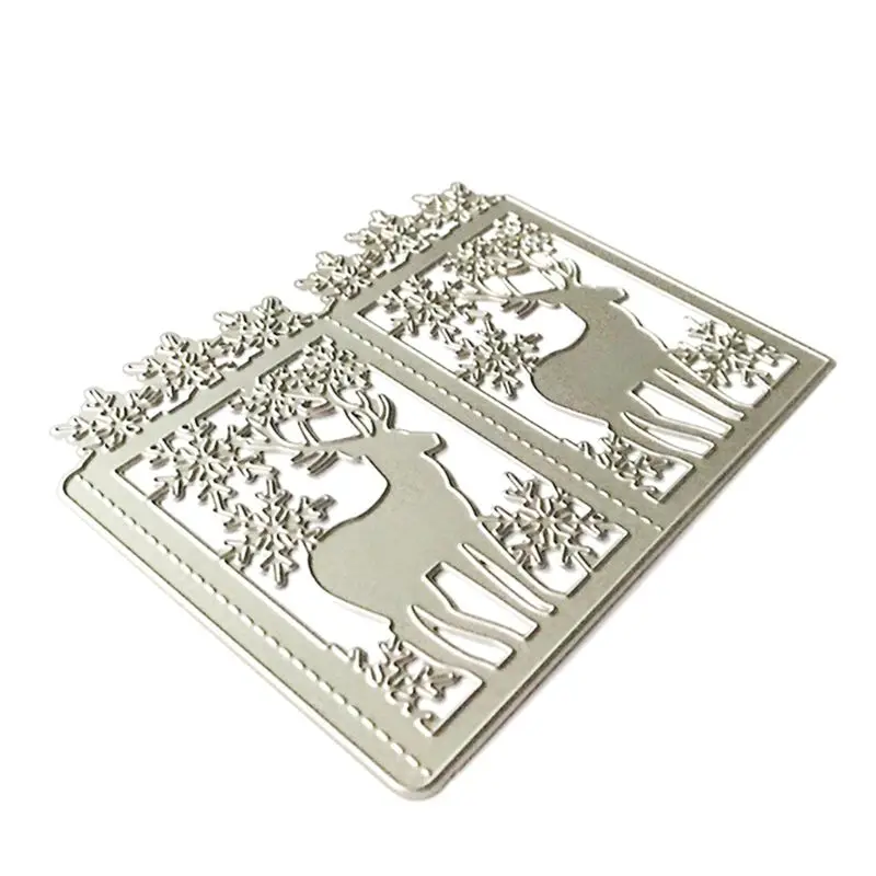 Новинка 2021 металлические Вырубные штампы в виде рождественского оленя