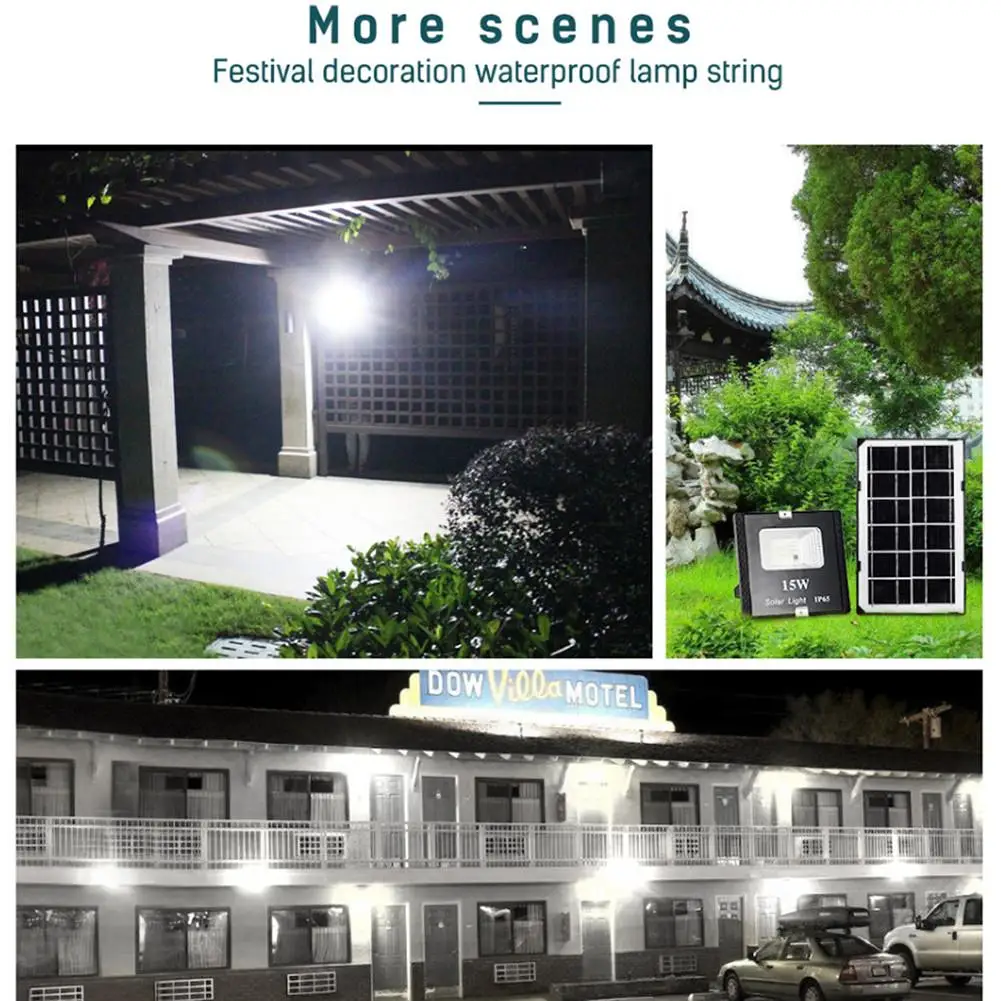 15 Вт Светодиодный светильник на солнечной батарее с дистанционным управлением