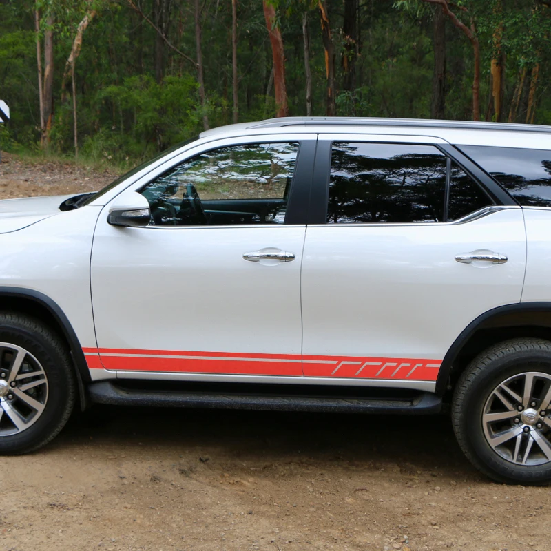 Стикер для автомобиля 2 шт. гонок Полоска Стайлинг боковая дверь графический