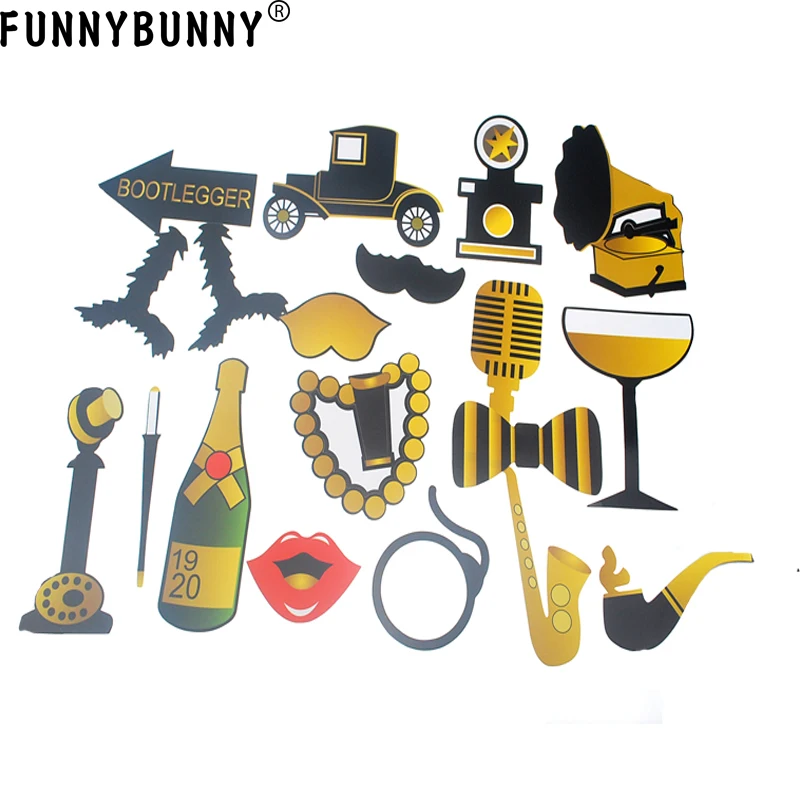 Фон для фотосъемки FUNNYBUNNY Party 42 шт. порывистые 20 футов реквизит 1920 s свадебные фото