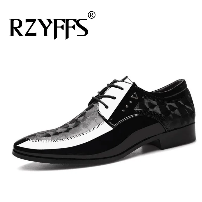 2019 Breathable Black Wedding Shoes Formal Suit Office Man Leather Shoe Summer Autumn Pointed Toe Mens Dress A51-95 | Обувь