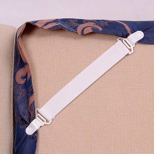 4 Pcs Bed Sheet Mattress Cover Blankets Home Grippers Clip Holder Fasteners Elastic Straps Fixing Slip-Resistant Belt