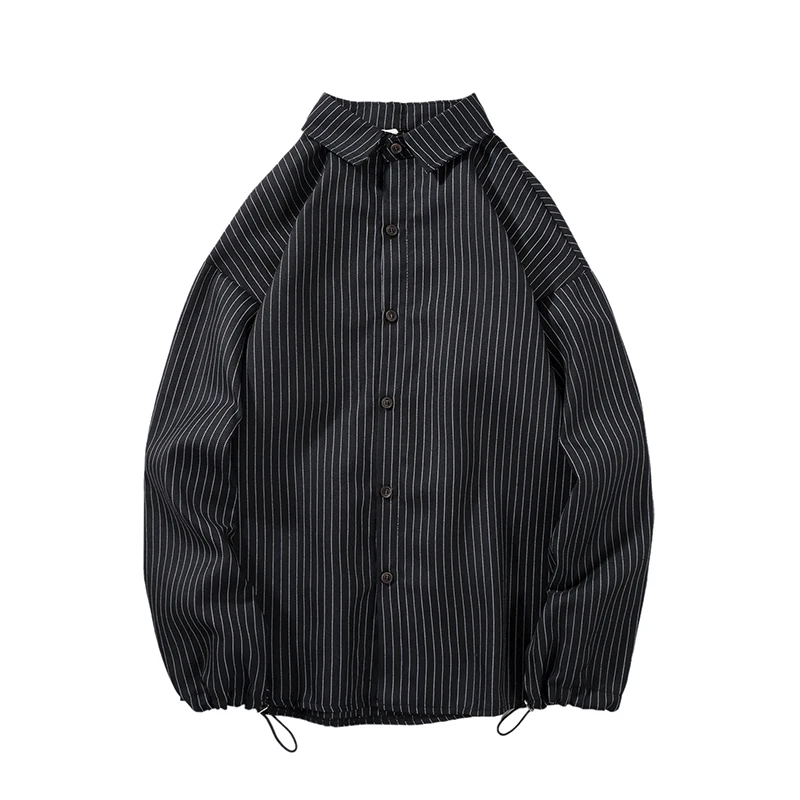 

Spring Autumn Striped Shirt Men's Fashion Business Casual Shirt Men Korean Loose Long Sleeve Shirts Mens Social Dress Shirt